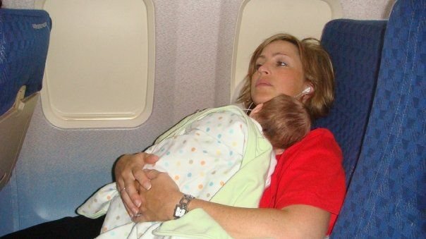 Mama & Trey - On Plane